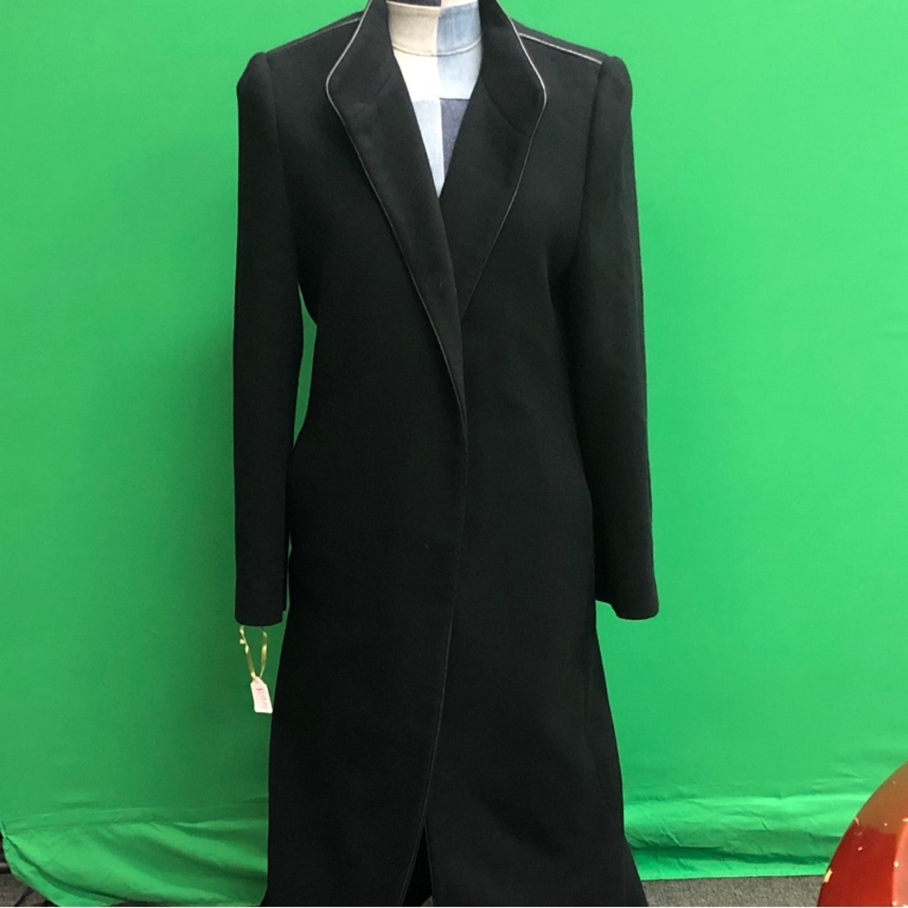 Fleurette Cashmere Black Women's Coat Sz 8